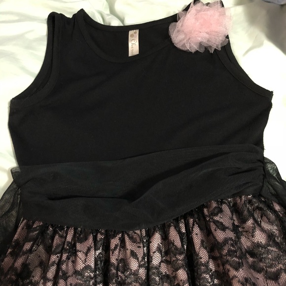 Girls black lace with light pink lining! - Picture 2 of 3